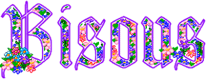 Gif animé bisous multicolors